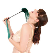 Sex & Mischief Indica Feather Tickler Whip Green
