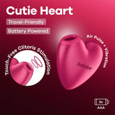 Satisfyer Cutie Heart Battery Operated Air Pulse Clit Vibe