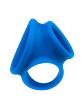 Lovetoy Pinnacle Pro Trio Grip Enhancer Mens Cock and Balls Ring Blue