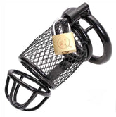Caged Dragon Male Chastity Device Black