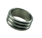 Deep Grooved Steel Cock Ring