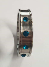 Deep Shallow Cock Ring 55mm Sapphire Gemmed