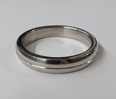 Donut Steel Cock Ring Grooved