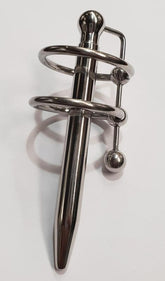 Double Trouble Penis Plug With Glans Rings