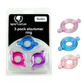 Elastomer Cock Ring 3 Pack - Set 2