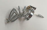 Hoop Male Chastity Cage with Urethral Tube