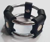 Plain Tube Steel Double Cock Ring Black