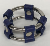 Plaintube Steel Double Cock Ring in Purple