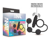 Blush Novelties Platinum Anal Beads & Vibrating C-Ring - Graduated Pleasure