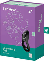 Satisfyer Legendary Duo Vibrating Silicone Cock Ring Black