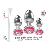Adam & Eve Pink Gem Anal Training Plug Set
