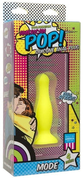 Doc Johnson American Pop Mode 4 inch Anal Plug Yellow