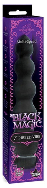 Doc Johnson Black Magic 7 inch Ribbed Anal Vibrator
