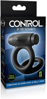 Sir Richards Control Vibrating Silicone Ball and Cock Ring