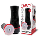 ENVY Squeezable Clear Clutch Stroker - 10 Vibrant Sensations