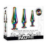 Evolved Rainbow Metal Plug Set - Colorful Ecstasy Awaits