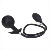 Inflatable Dildo Metal Ball Inside Butt Plug