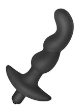 Onyx Silicone Vibrating Anal Plug Black