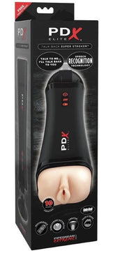 PDX Elite Talk-Back Vibrating Super Stroker