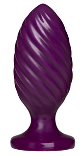 Doc Johnson Platinum The Swirl Silicone Anal Plug Purple