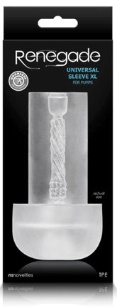 Renegade Universal Sleeve XL - Maximize Your Pumping Pleasure with Extra-Long Airtight Design