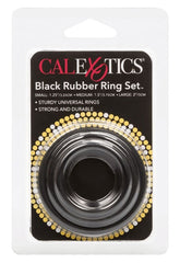 CalExotics 3 Piece Stretchy Rubber Cock Ring Set