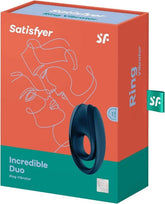 Satisfyer Incredible Duo 12 Functions Vibrating Cock Ring Deep Blue