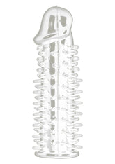 Shots Toys Realistic Spikey Penis Extension Transparent