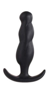 Smiling 4.5 Inch Silicone Butt Plug Black