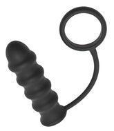 Rippler Vibrating Silicone Anal Plug with Cock Ring - Intense Erection Enhancement