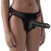 Lovetoy 7.5 Inches Easy Strap On Dildo Set Black