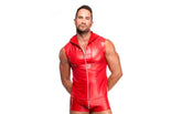 Noir Handmade Red Ignite Male Hooded Vest