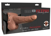 Fetish Fantasy 6 inch Vibrating Hollow Strap-On with Balls