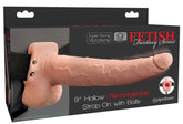 Fetish Fantasy 9 inch Vibrating Hollow Strap-On with Balls