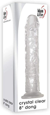 Adam and Eve Crystal Clear 8 inch Dong