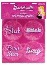Pipedream Bachelorette Party Flashing Light Party Stickers