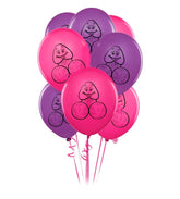 Pipedream Bachelorette Party Favors Pecker Balloons 8 Pack