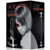 Bad Romance Leather Black & White Hand or Leg Cuffs