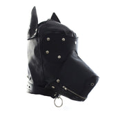Bang Good Bondage Dog Hood Shiny Real Leather