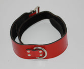 Hell's Couture Passion-Igniting Adjustable Red Leather Collar