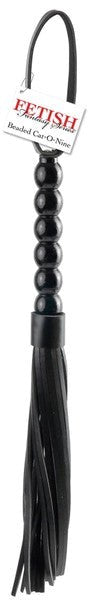 Fetish Fantasy Beaded Cat-O-Nine BDSM Tails Black