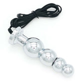 Bipolar Metal Electric Shock Butt Plug - J