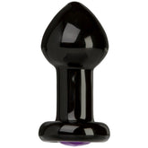 Doc Johnson Black Rose Crystal Butt Plug Medium