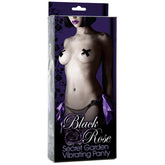 Doc Johnson Black Rose Secret Garden Vibrating Panty