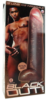 Blackout! Black 13-Inch Realistic Dong - Elevate Your Intimate Experiences