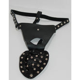 Dominate with Tactile Allure - Hell's Couture Studded Leather Jock Strap