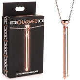 Sensual Allure - Charmed 7X Vibrating Necklace in Rose Gold