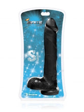 Cock w/ Balls and Suction Black 9in