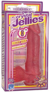 Crystal Jellies 8 Ballsy Cock with Suction Cup Base Pink