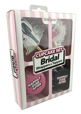 Cupcake Set Bridal Wrappers and Toppers